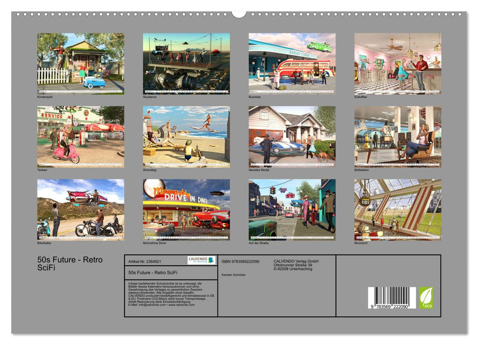 50s Future - Retro SciFi (CALVENDO Premium Wandkalender 2027)