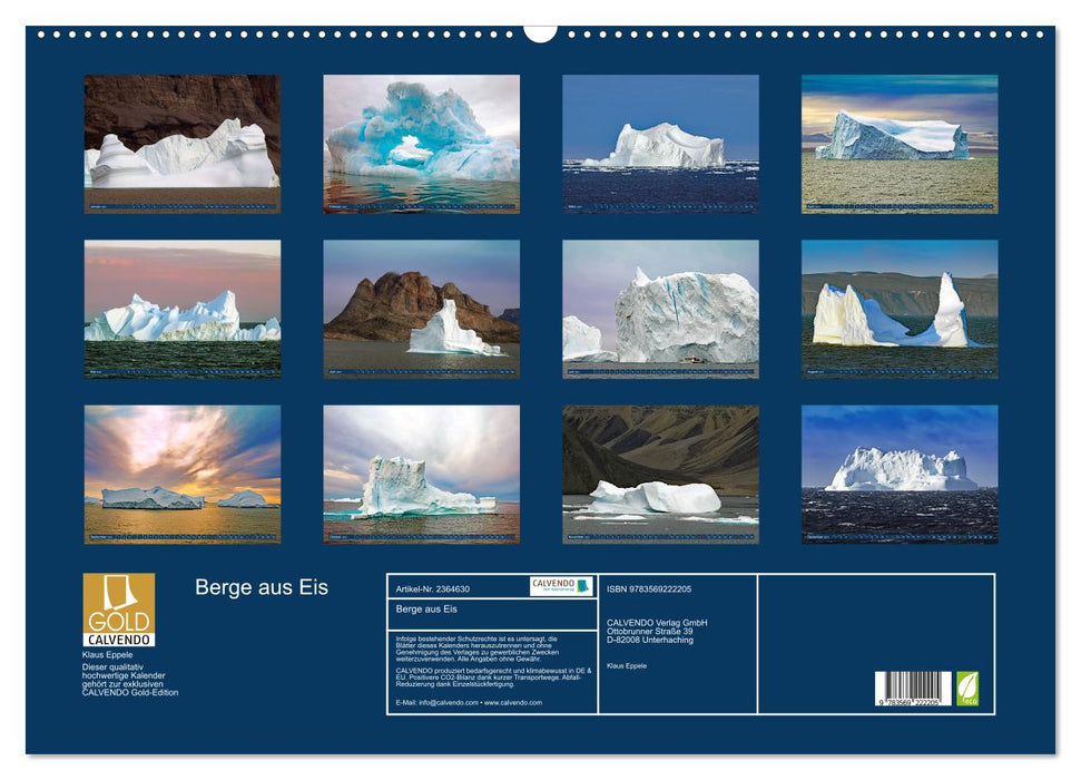 Berge aus Eis (CALVENDO Wandkalender 2027)
