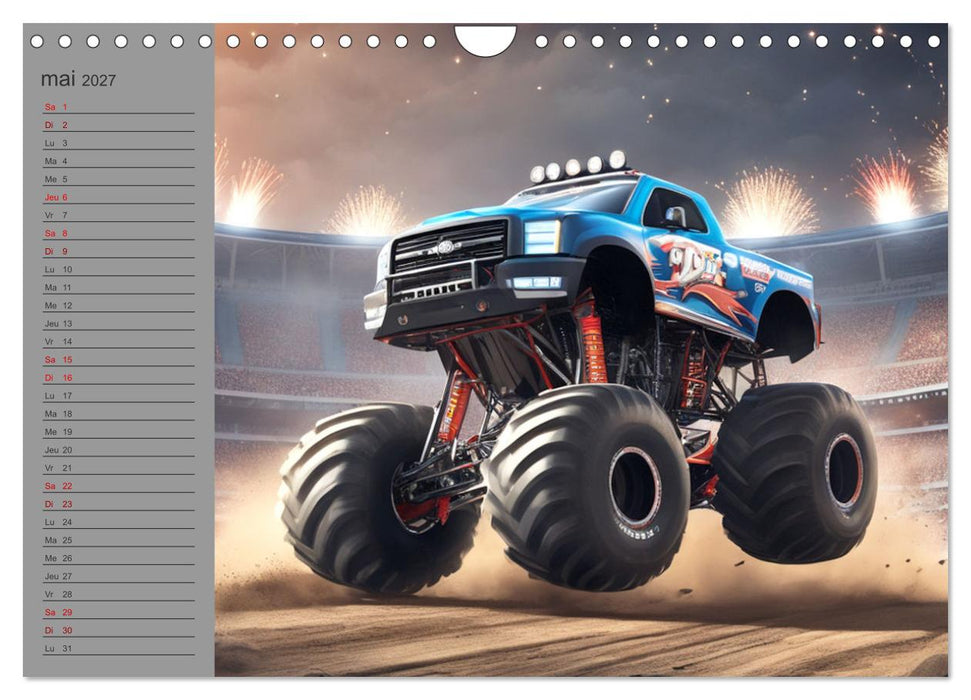 Monster trucks La confrontation ultime (CALVENDO Calendrier mensuel 2027)