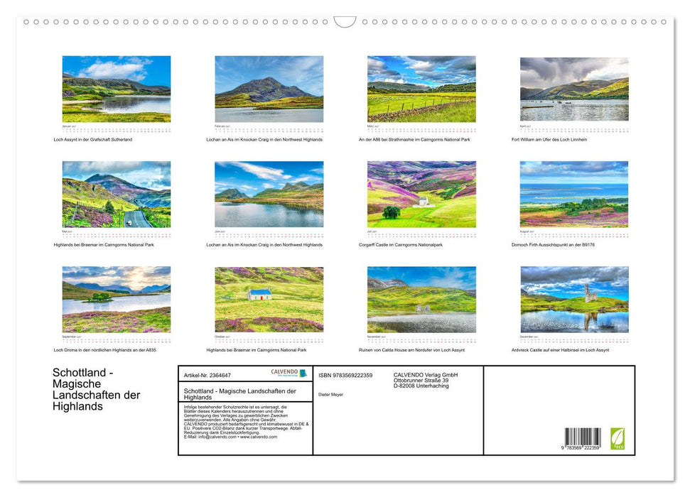 Schottland - Magische Landschaften der Highlands (CALVENDO Wandkalender 2027)