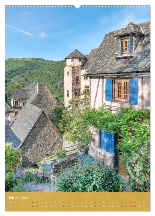 Conques - Via Podiensis (CALVENDO Premium Wandkalender 2027)