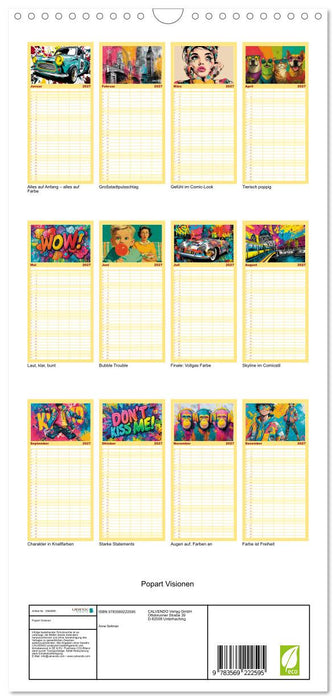 Popart Visionen (CALVENDO Familienplaner 2027)