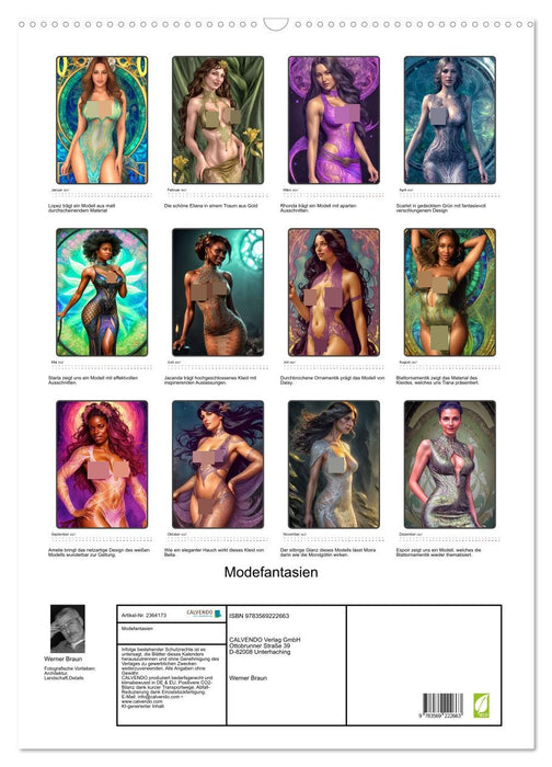 Modefantasien (CALVENDO Wandkalender 2027)