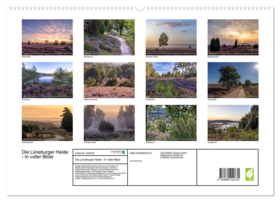Die Lüneburger Heide - In voller Blüte (CALVENDO Premium Wandkalender 2027)