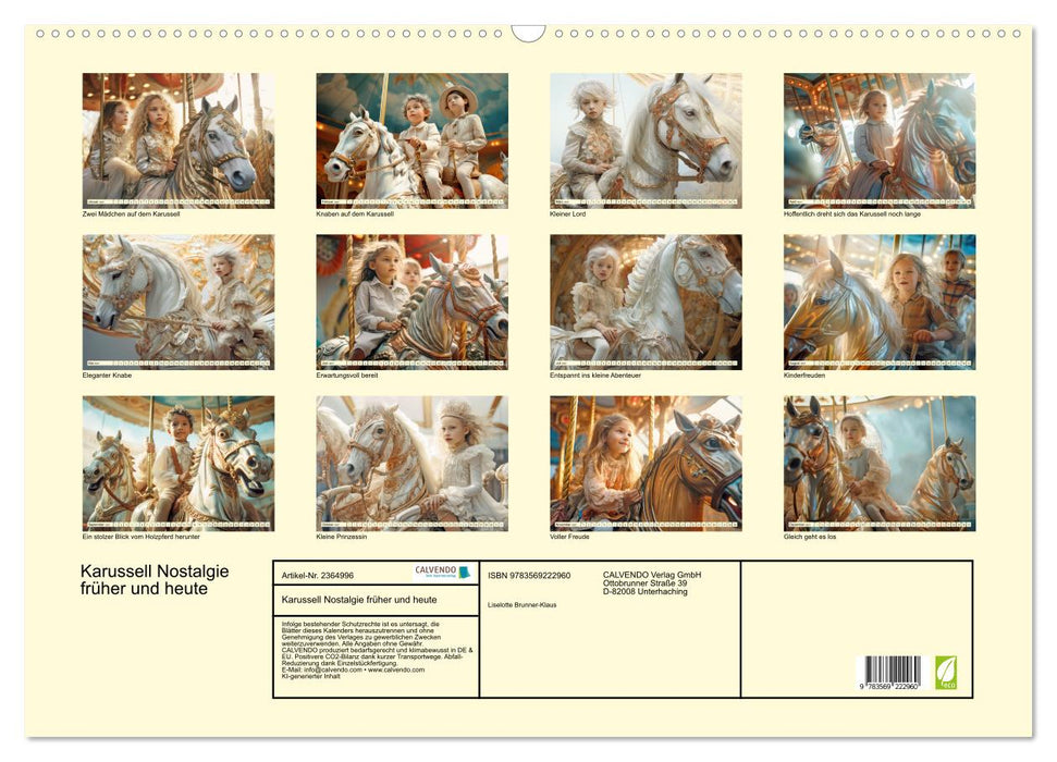 Karussell Nostalgie früher und heute (CALVENDO Wandkalender 2027)