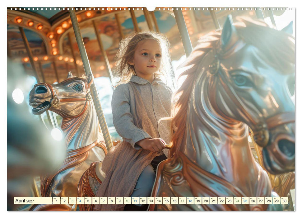 Karussell Nostalgie früher und heute (CALVENDO Wandkalender 2027)