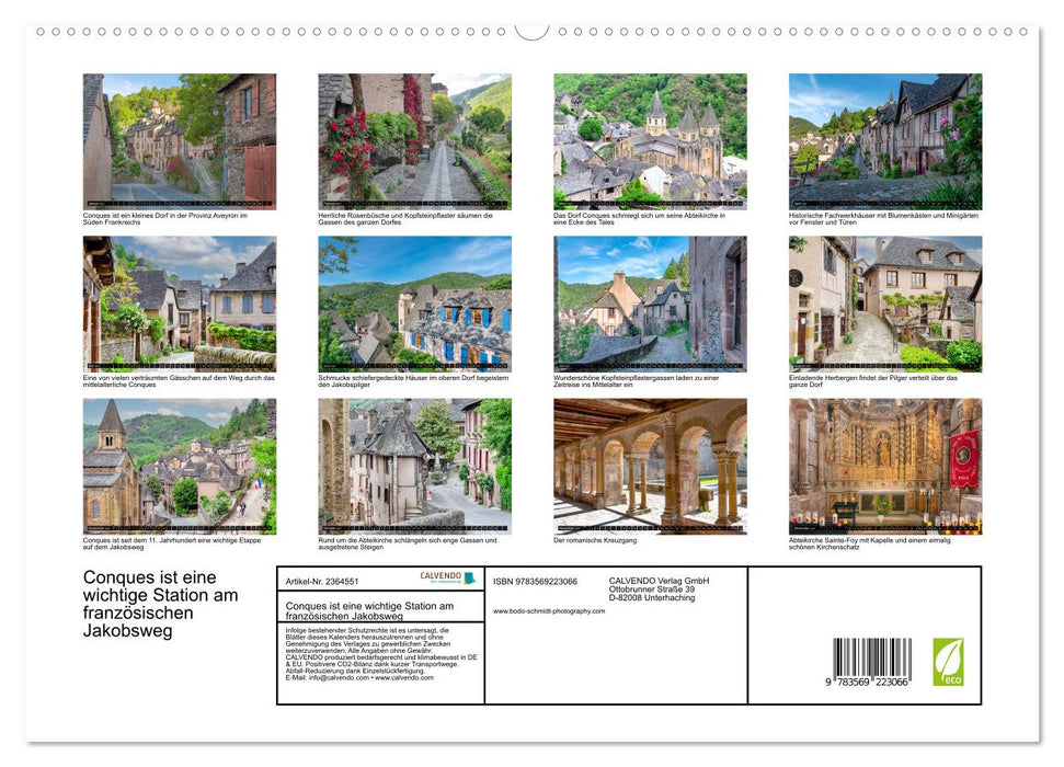Conques ist eine wichtige Station am französischen Jakobsweg (CALVENDO Premium Wandkalender 2027)