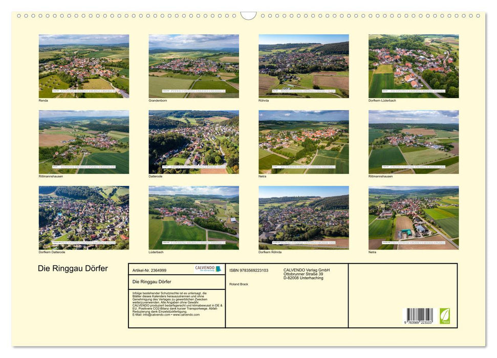 Die Ringgau Dörfer (CALVENDO Wandkalender 2027)