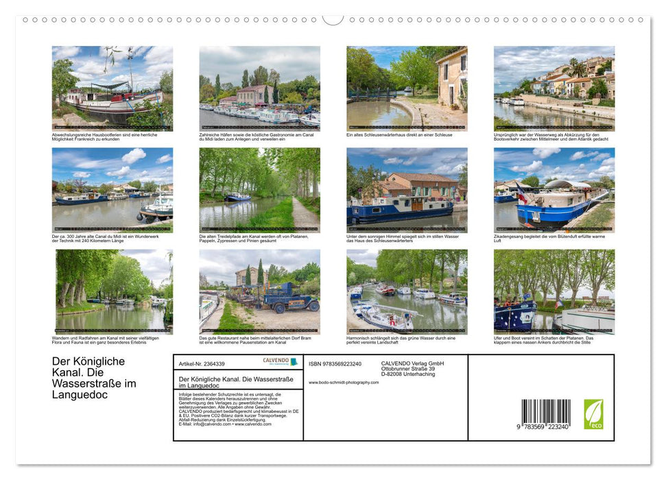 Der Königliche Kanal. Die Wasserstraße im Languedoc (CALVENDO Premium Wandkalender 2027)