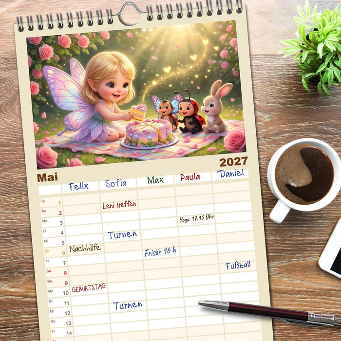 Kleine Fee, große Schritte (CALVENDO Familienplaner 2027)