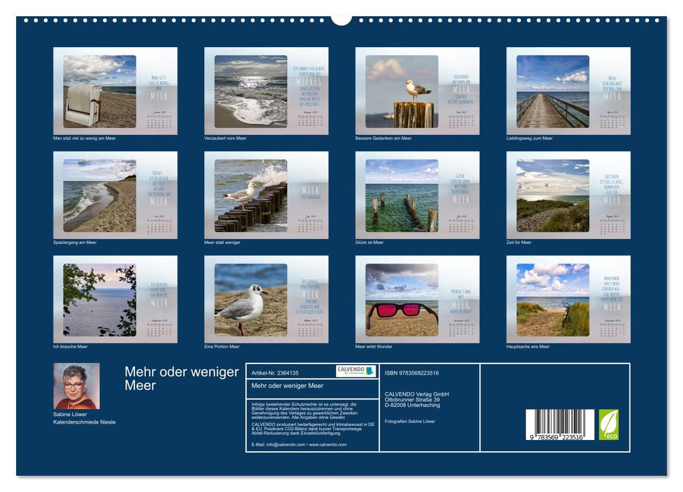 Mehr oder weniger Meer (CALVENDO Premium Wandkalender 2027)