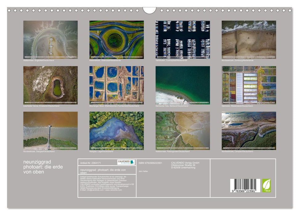neunziggrad photoart: die erde von oben (CALVENDO Wandkalender 2027)