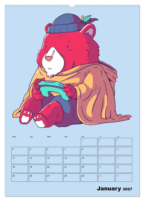 Funny Gamer Animals (CALVENDO Monthly Calendar 2027)