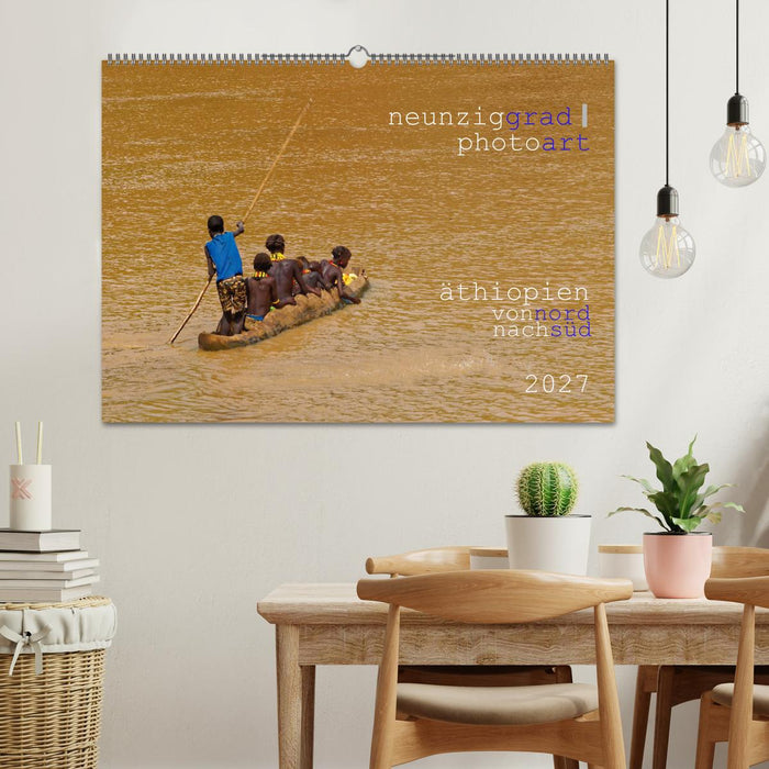 neunziggrad photoart: äthiopien von nord nach süd (CALVENDO Wandkalender 2027)
