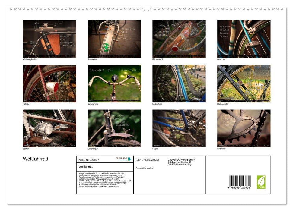 Weltfahrrad (CALVENDO Premium Wandkalender 2027)