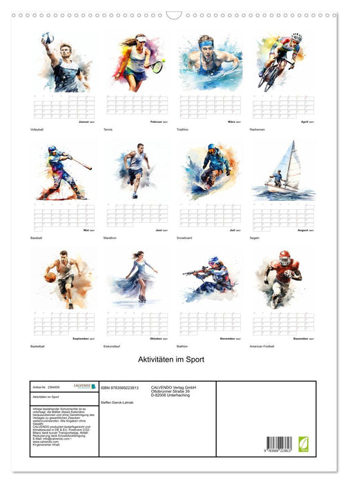 Aktivitäten im Sport (CALVENDO Wandkalender 2027)