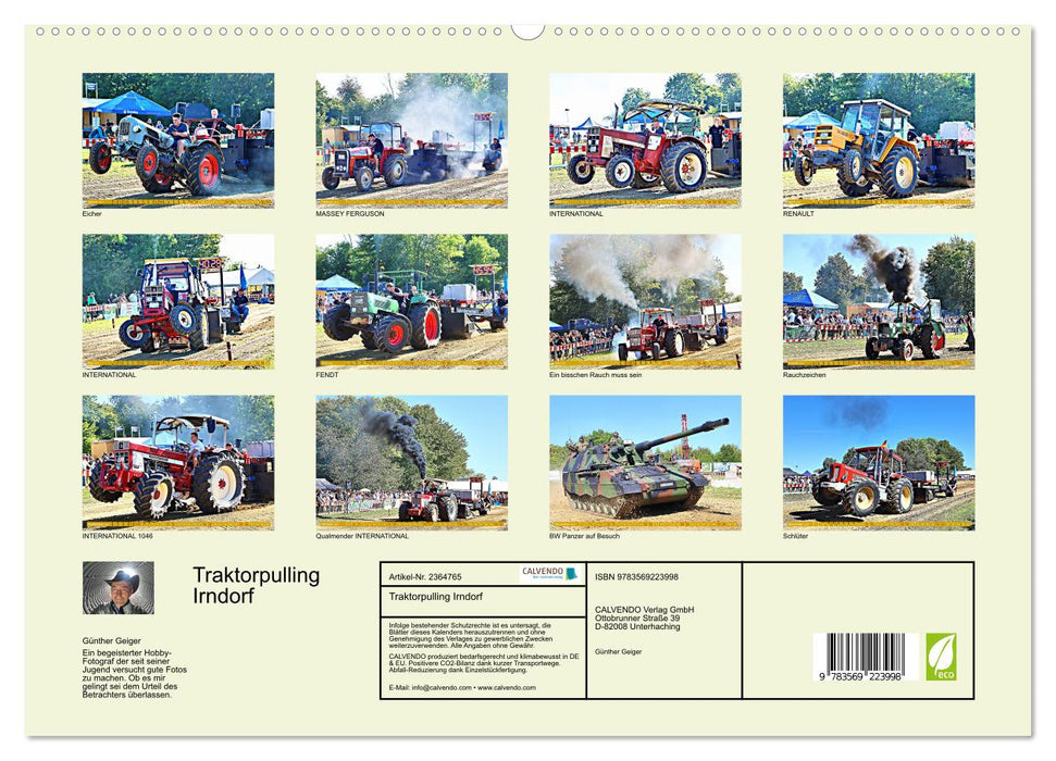 Traktorpulling Irndorf (CALVENDO Premium Wandkalender 2027)