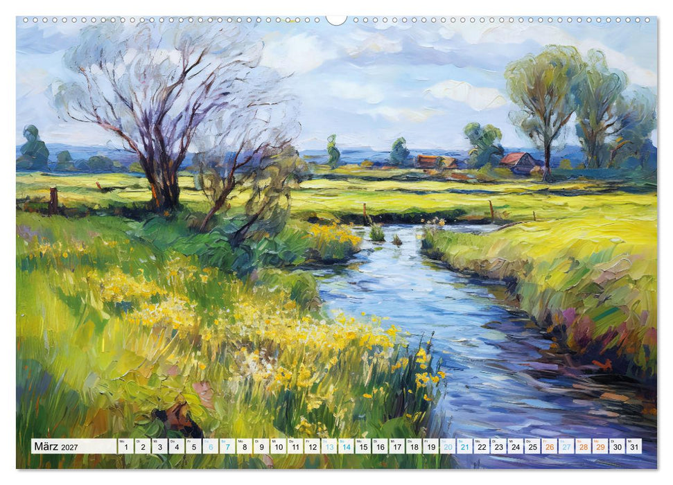 Havelland - Impressionistische Visionen einer idyllischen Region (CALVENDO Wandkalender 2027)