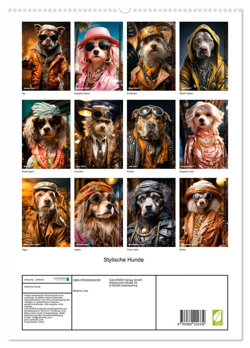 Stylische Hunde (CALVENDO Premium Wandkalender 2027)
