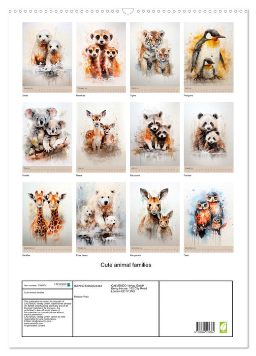 Cute animal families (CALVENDO Monthly Calendar 2027)