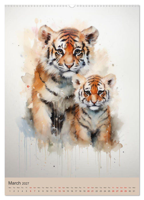 Cute animal families (CALVENDO Monthly Calendar 2027)