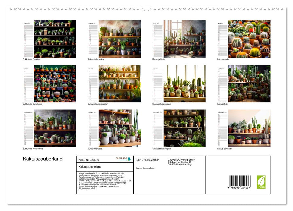 Kaktuszauberland (CALVENDO Premium Wandkalender 2027)