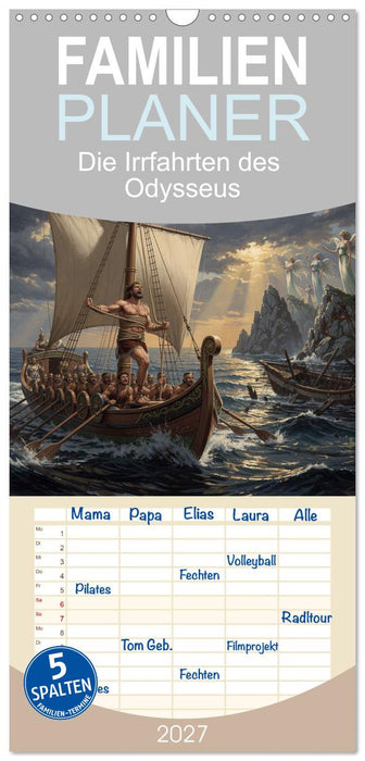 Die Irrfahrten des Odysseus (CALVENDO Familienplaner 2027)