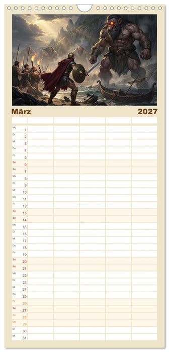 Die Irrfahrten des Odysseus (CALVENDO Familienplaner 2027)