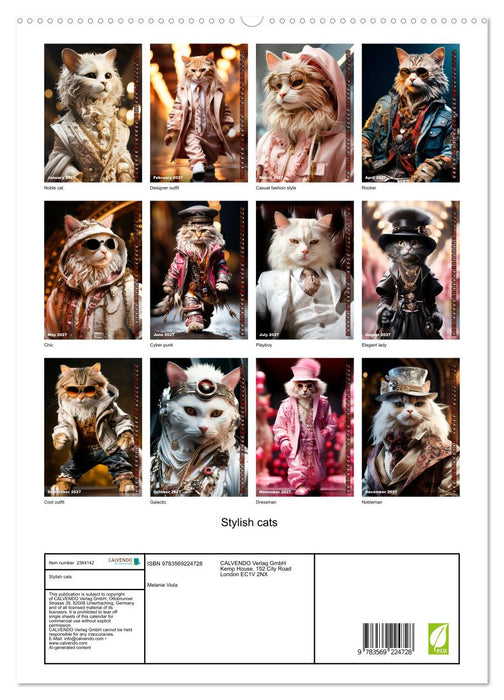 Stylish cats (CALVENDO Premium-Calendar 2027)