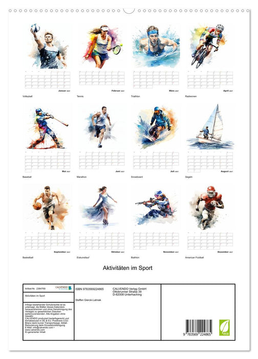 Aktivitäten im Sport (CALVENDO Premium Wandkalender 2027)