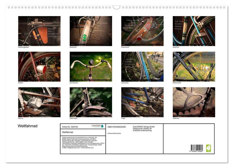 Weltfahrrad (CALVENDO Wandkalender 2027)