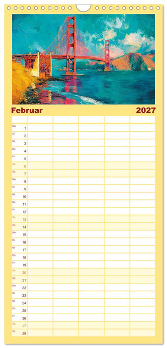 Die Golden Gate Bridge - Ikone am Pazifik (CALVENDO Familienplaner 2027)