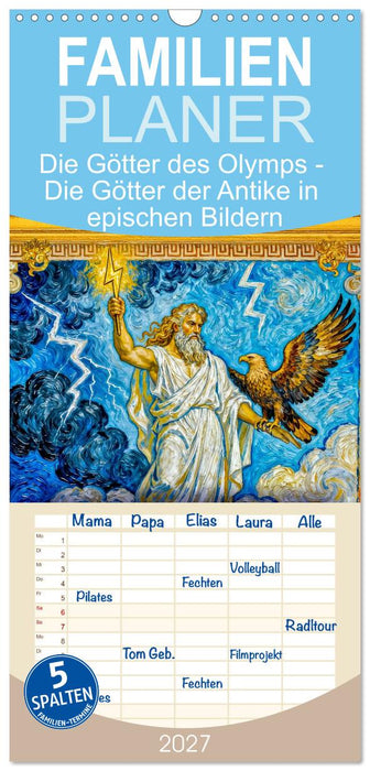 Die Götter des Olymps - Die Götter der Antike in epischen Bildern (CALVENDO Familienplaner 2027)