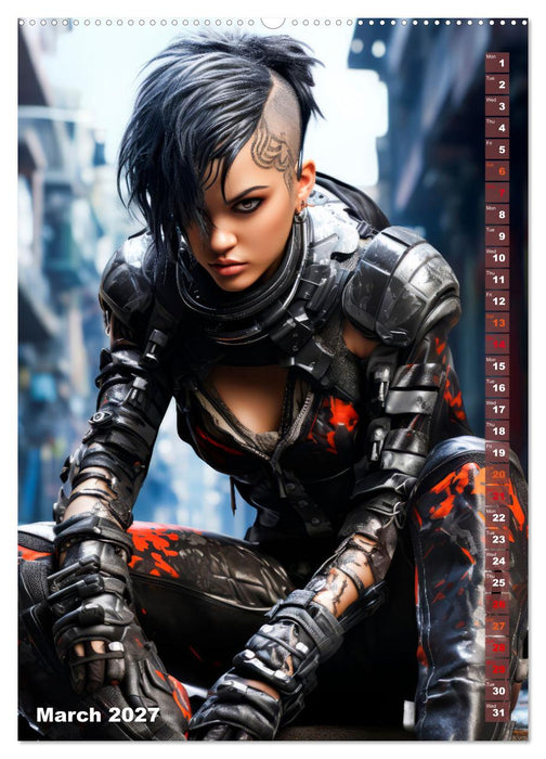 ROCK LADIES Cyber, goth, punk and more (CALVENDO Monthly Calendar 2027)