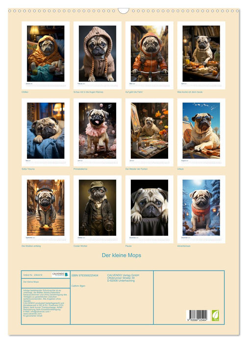 Der kleine Mops (CALVENDO Wandkalender 2027)