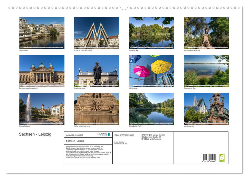 Sachsen - Leipzig (CALVENDO Wandkalender 2027)