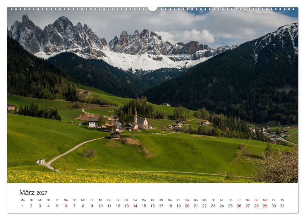 Ein Spaziergang in den Dolomiten (CALVENDO Premium Wandkalender 2027)