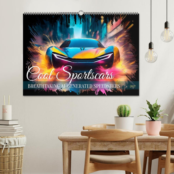 COOL SPORTSCARS Breathtaking AI-generated speedsters (CALVENDO Monthly Calendar 2027)