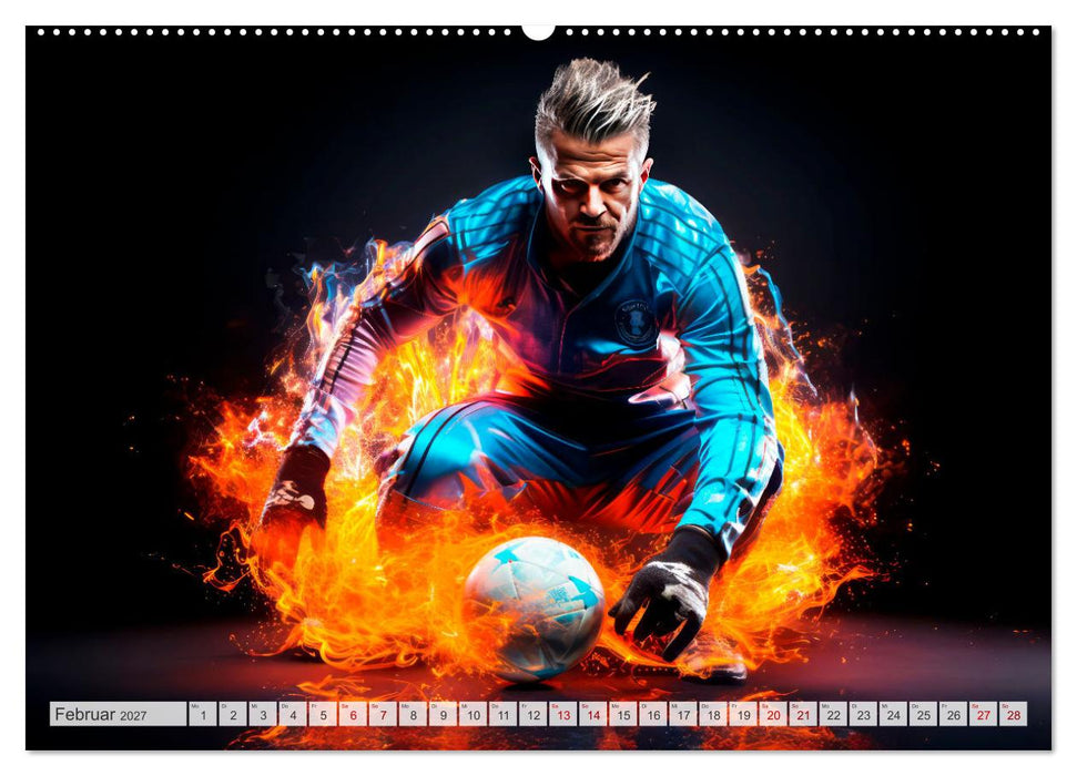 FUßBALLFIEBER Dynamische Szenen (CALVENDO Premium Wandkalender 2027)