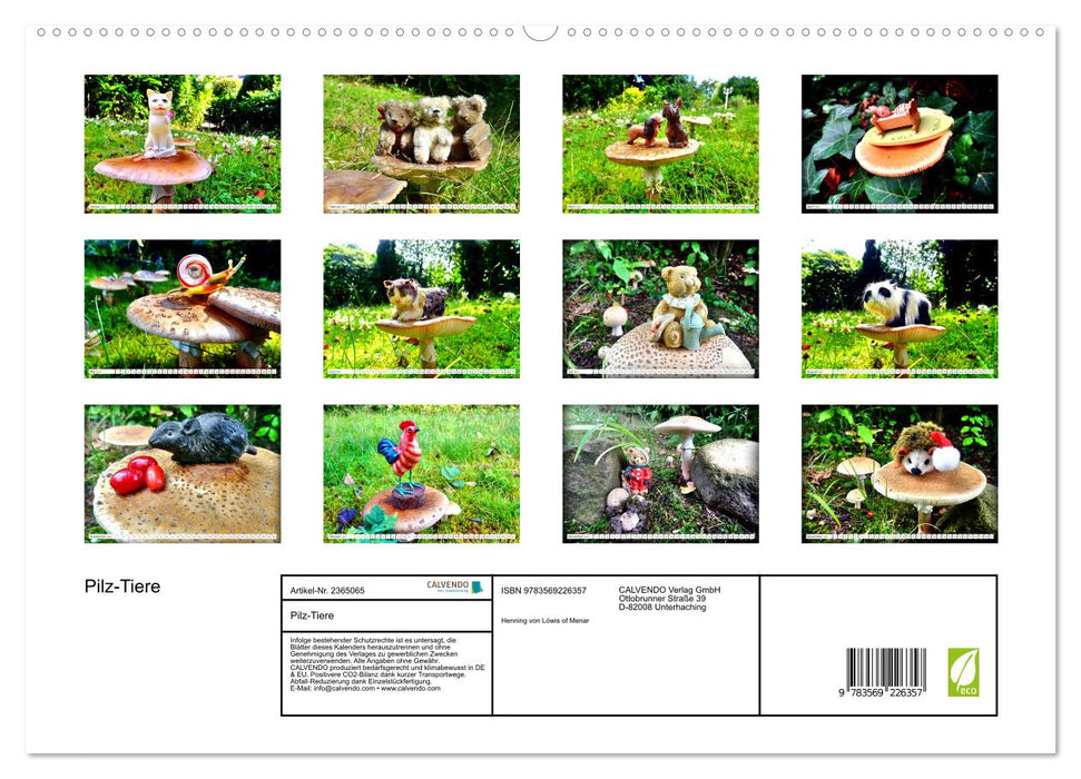 Pilz-Tiere (CALVENDO Premium Wandkalender 2027)