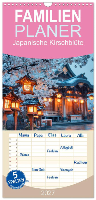 Japanische Kirschblüte (CALVENDO Familienplaner 2027)