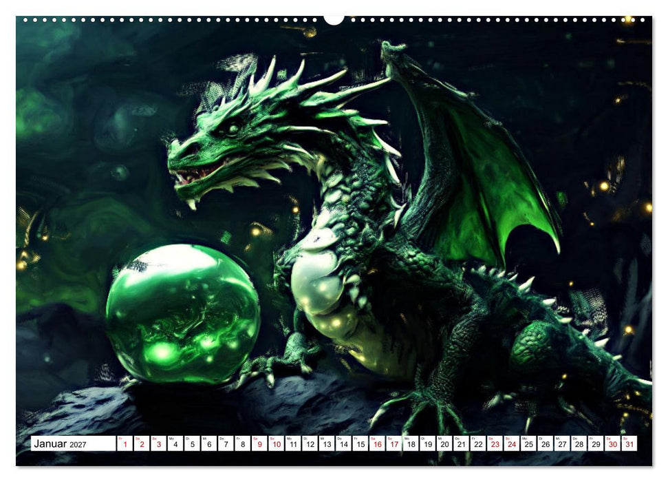 Drachen - Gefürchtete, aber nicht immer böse Fabelwesen (CALVENDO Wandkalender 2027)