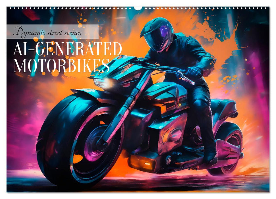 DYNAMIC STREET SCENES AI-generated motorbikes (CALVENDO Monthly Calendar 2027)
