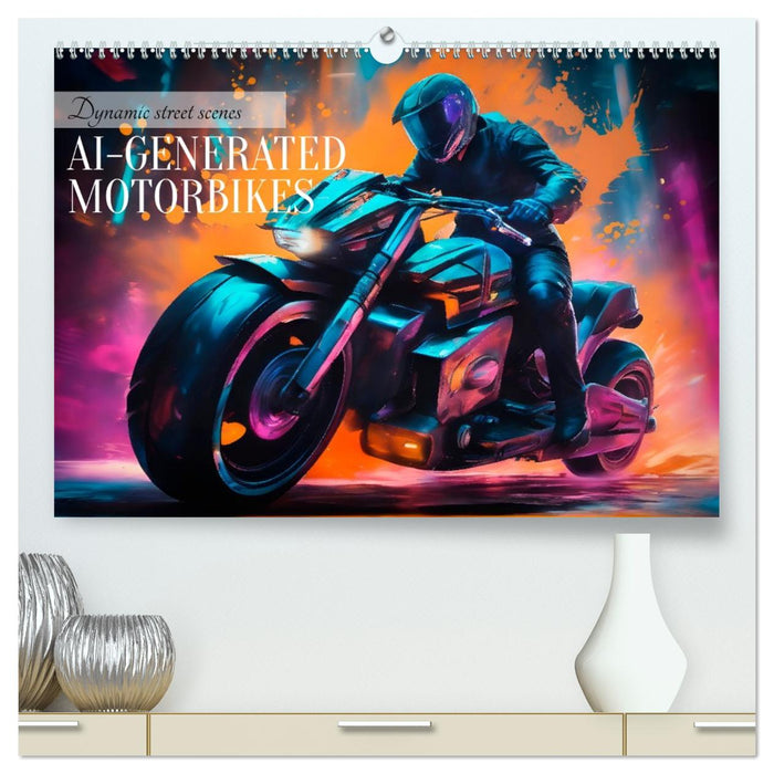 DYNAMIC STREET SCENES AI-generated motorbikes (CALVENDO Premium-Calendar 2027)