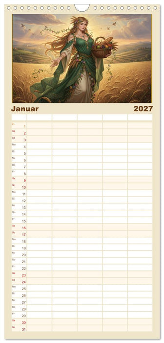 Griechische Gottheiten des Guten (CALVENDO Familienplaner 2027)