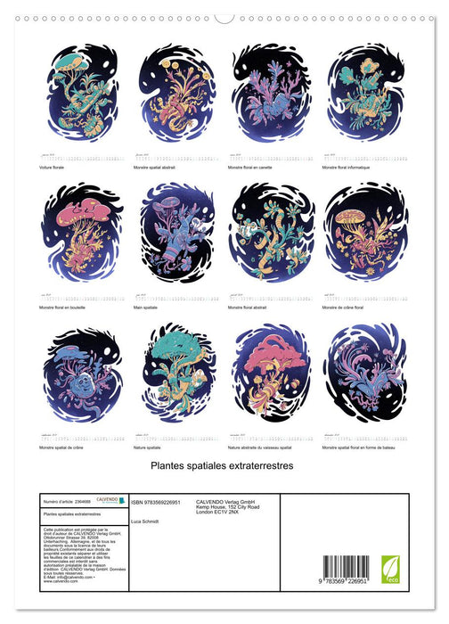 Plantes spatiales extraterrestres (CALVENDO Calendrier supérieur 2027)