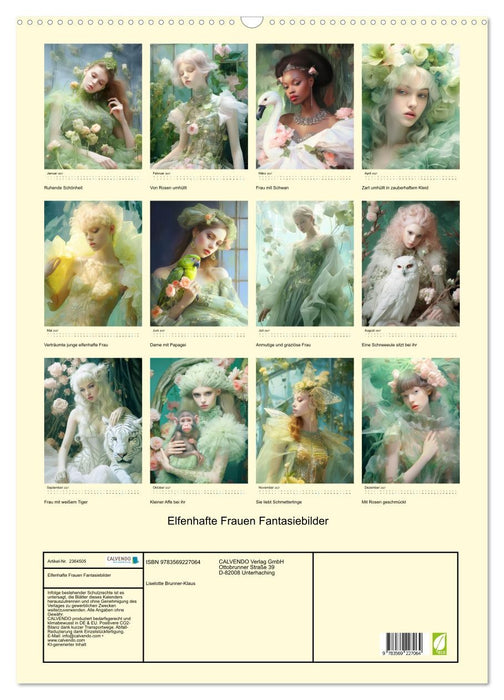 Elfenhafte Frauen Fantasiebilder (CALVENDO Wandkalender 2027)