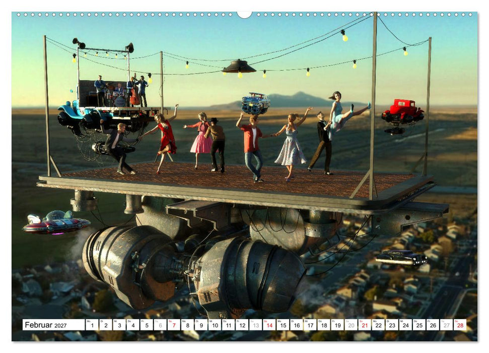 50s Future - Retro SciFi (CALVENDO Wandkalender 2027)