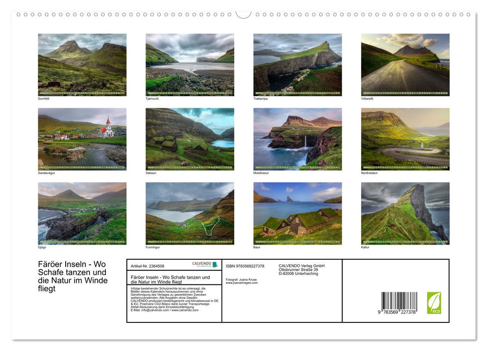 Färöer Inseln - Wo Schafe tanzen und die Natur im Winde fliegt (CALVENDO Premium Wandkalender 2027)