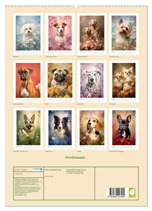 Hunderassen (CALVENDO Premium Wandkalender 2027)
